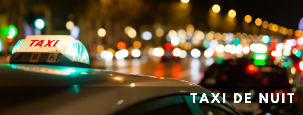Taxi de nuit dans les rues de Lille